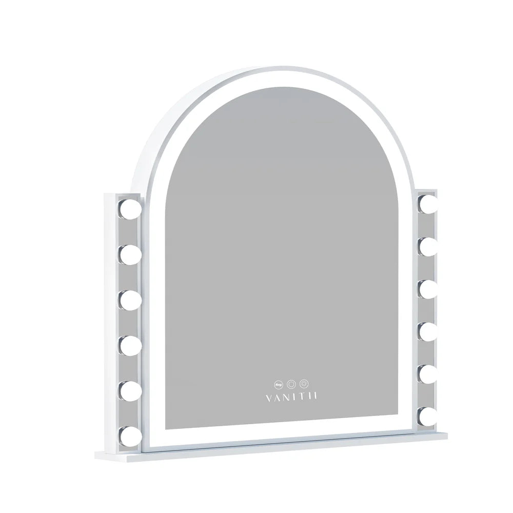 LUXE Scarlett Arch Hollywood Vanity Mirror with LED Lights and 10X Magnification - LP Replenish