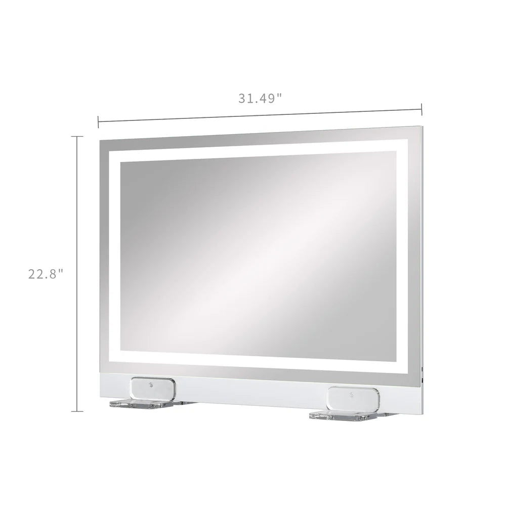 LUXE LED Mirror with Phone Holder, Self Timer, and Remote Control - LP Replenish