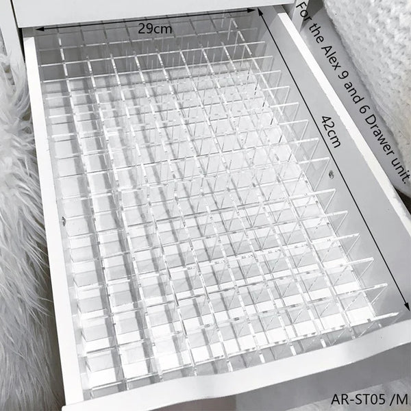 Acrylic Drawer Divider Set for ALEX 5 and 9 Drawers, Adjustable for Lipsticks