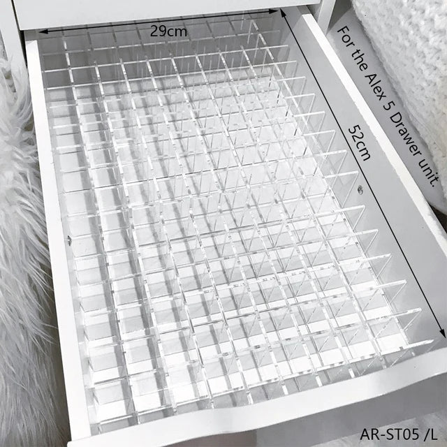 Acrylic Drawer Divider Set for ALEX 5 and 9 Drawers, Adjustable for Lipsticks - LP Replenish