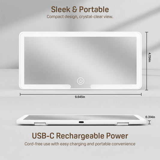 GoGlow Visor | Rechargeable Car Visor Vanity Mirror with Light