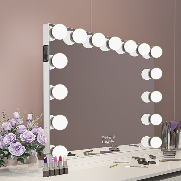 Hollywood Vanity Mirror with Lights and Bluetooth Speakers - Lumina Pro USA -