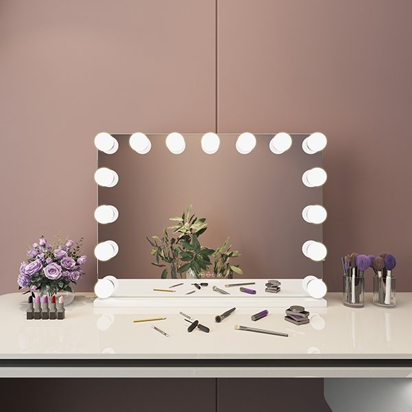Hollywood Vanity Mirror with Lights and Bluetooth Speakers - Lumina Pro USA -