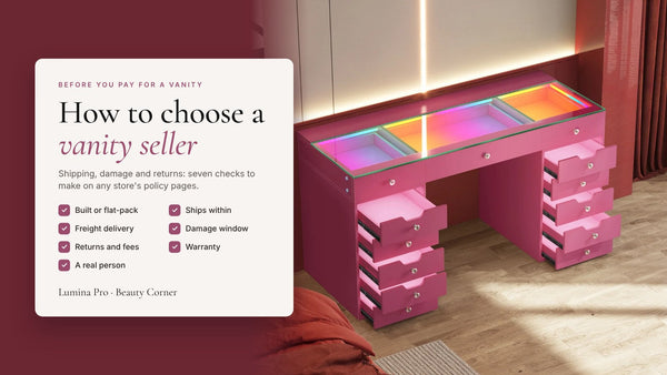 How to Choose a Vanity Seller: Shipping, Damage, Returns