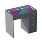 VanitiBar Veronica – Glass Top Makeup Vanity Desk with Drawers