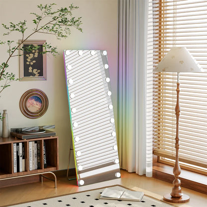 VanitiTall Slim RGB | Full Length Hollywood Vanity Mirror with RGB