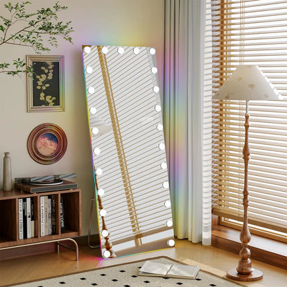 VanitiTall Slim RGB | Full Length Hollywood Vanity Mirror with RGB