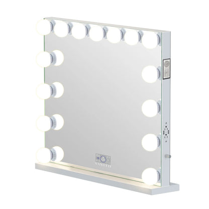 LUXE Hollywood Vanity Mirror with Lights and Bluetooth Speakers - LP Replenish