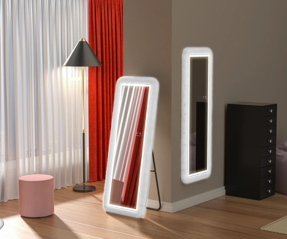 VanitiTall Fur | LED Full Body Mirror with Stand