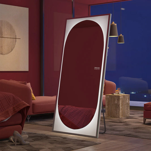 VanitiTall Oval – Full Length LED Vanity Mirror with Bluetooth
