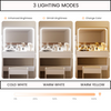 Vanity Table with LED Mirror, Adjustable Lighting, Storage, and Stool - LP Replenish