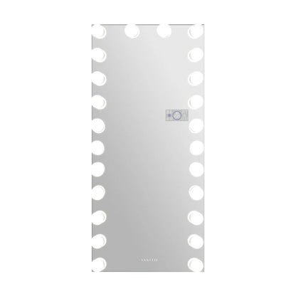 LUXE Monroe Hollywood Full Length Mirror with 24 Dimmable LED Bulbs & Bluetooth - LP Replenish