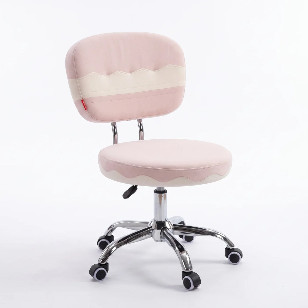 VanitiSeat Twirl | Pink Swivel Chair with Wheels & Adjustable Height