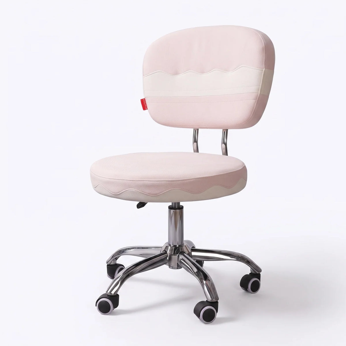 VanitiSeat Twirl | Pink Swivel Chair with Wheels & Adjustable Height