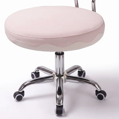 VanitiSeat Twirl | Pink Swivel Chair with Wheels & Adjustable Height