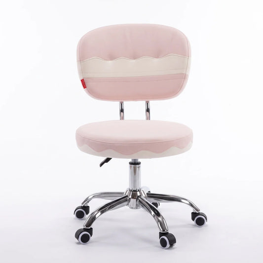 VanitiSeat Twirl | Pink Swivel Chair with Wheels & Adjustable Height