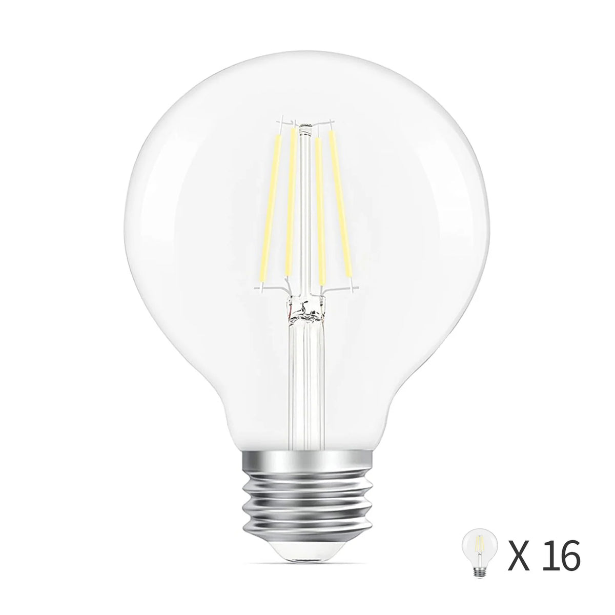 G95 Bulb 16-Pack | Hollywood Mirror Bulbs, Frosted or Clear, for VanitiGlow Pro XL