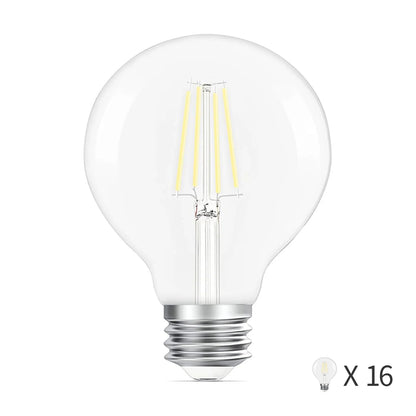 G95 Bulb 16-Pack | Hollywood Mirror Bulbs, Frosted or Clear, for VanitiGlow Pro XL