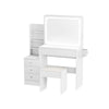Vanity Table with LED Mirror, Adjustable Lighting, Storage, and Stool - LP Replenish