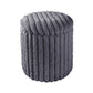 VanitiSeat Fluff – Rabbit Fur Vanity Stool with Storage Option
