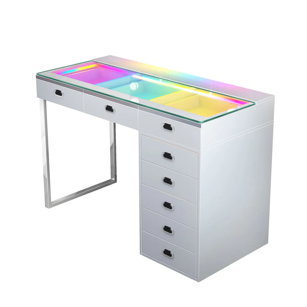 VanitiBar Royale | Luxury Vanity Desk with 8 Drawers