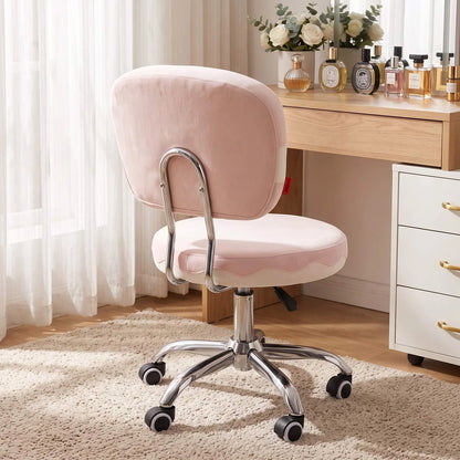 VanitiSeat Twirl | Pink Swivel Chair with Wheels & Adjustable Height