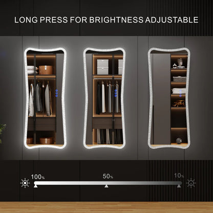 LUXE Full Length LED Dressing Mirror with 7 Dynamic Lighting Modes - LP Replenish