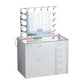 VanitiSet Snug – Space-Saving Vanity Set with Hidden Chair & LED Mirror