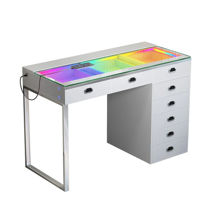 VanitiBar Royale | Luxury Vanity Desk with 8 Drawers
