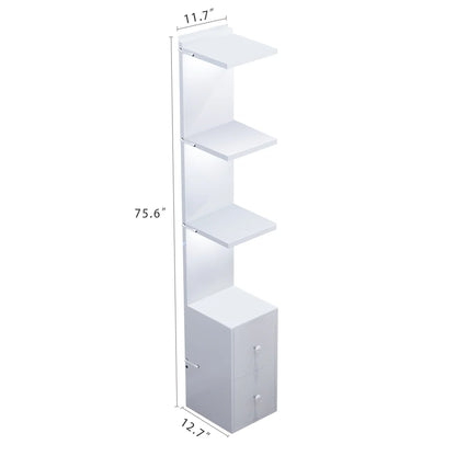 Display Shelves with LED Lights and Large Storage Drawer - LP Replenish