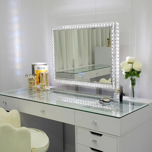 VanitiGlow Gem – Diamond LED Vanity Mirror