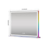 LED Glow Vanity Mirror with RGB Lights, Bluetooth Speaker, and Smart Touch Control - LP Replenish