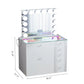 VanitiSet Snug – Space-Saving Vanity Set with Hidden Chair & LED Mirror