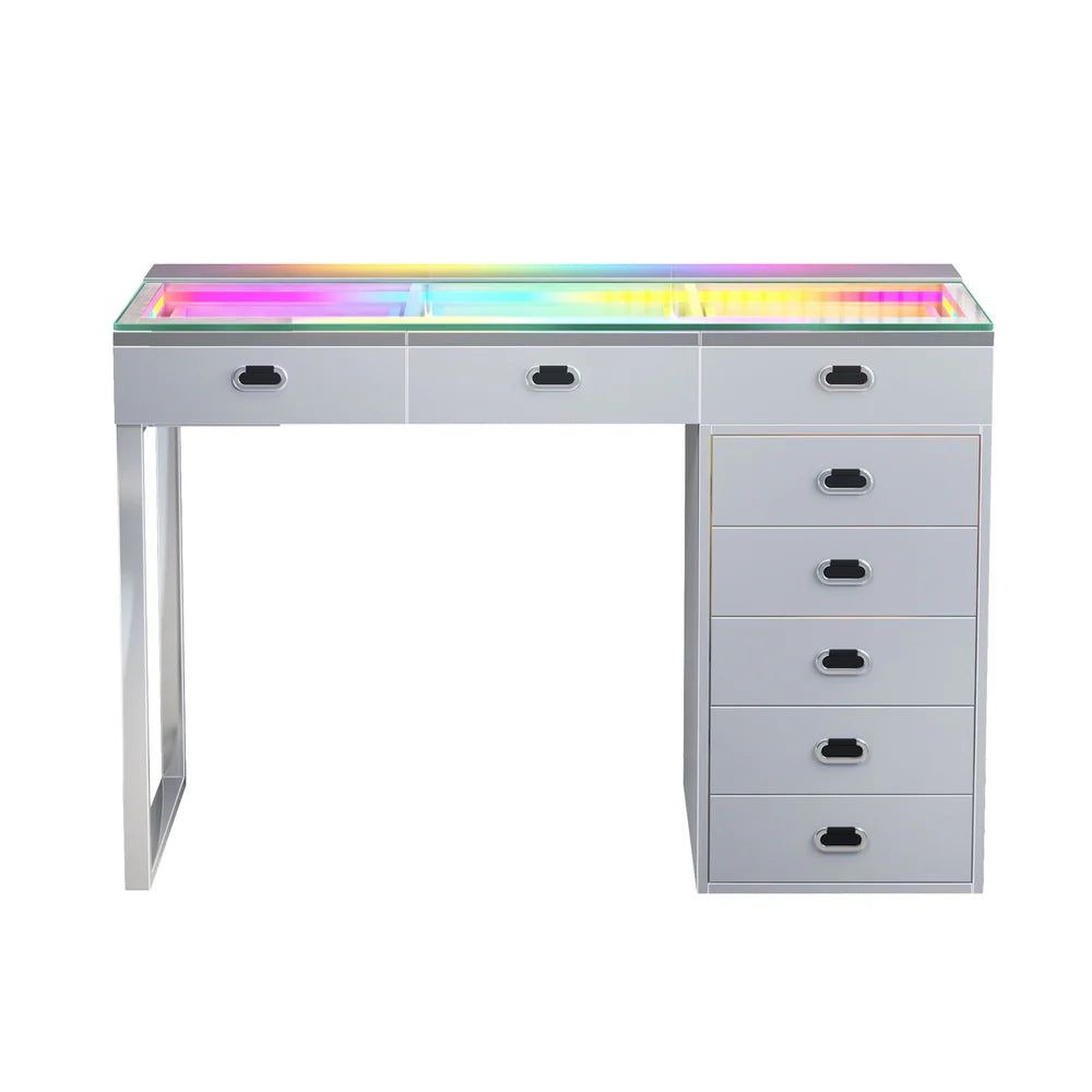 VanitiBar Royale | Luxury Vanity Desk with 8 Drawers