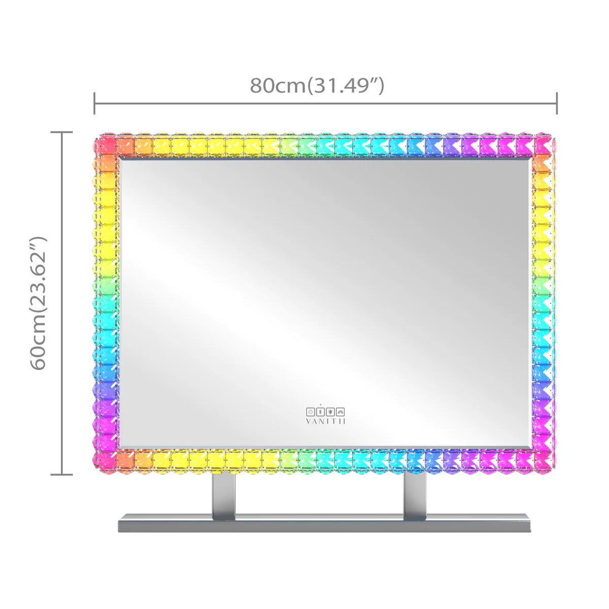 VanitiGlow Gem – Diamond LED Vanity Mirror