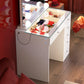 VanitiBar Veronica – Glass Top Makeup Vanity Desk with Drawers