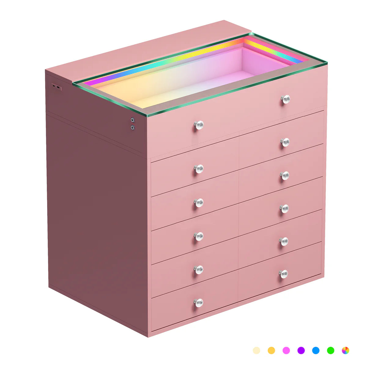 VanitiStack Chest | Drawer Chest with RGB Lighting and USB Ports