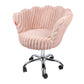 VanitiSeat Anna Luxe Fur Swivel Vanity Chair with Wheels