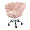 VanitiSeat Anna Luxe Fur Swivel Vanity Chair with Wheels