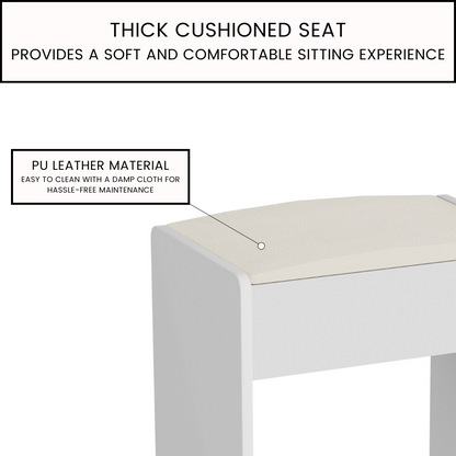 Vanity Table with LED Mirror, Adjustable Lighting, Storage, and Stool - LP Replenish