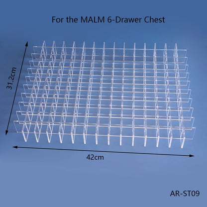 Acrylic Divider Set for MALM Drawer, Lipstick Storage & Makeup Organizer - LP Replenish