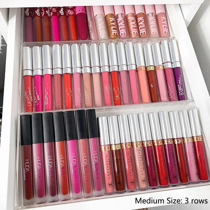 Acrylic Lipstick & Lipgloss Display Tray for ALEX 5 and 9 Drawer Units with Adjustable Magnetic Rows - LP Replenish