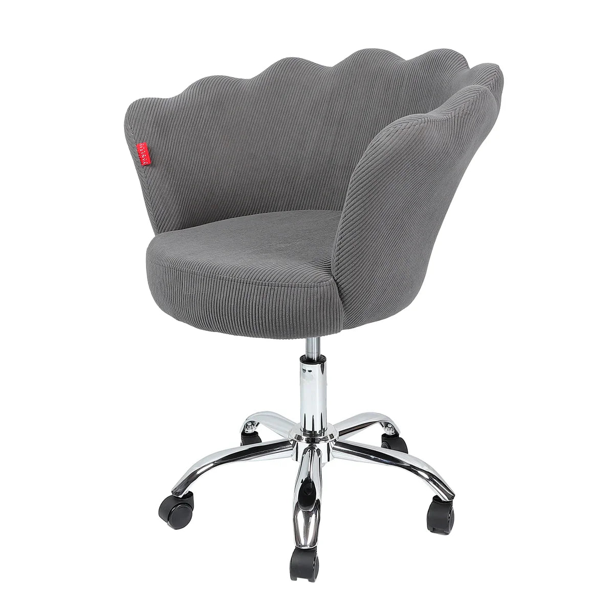 VanitiSeat Rosette | Corduroy Swivel Vanity Chair, Adjustable Height