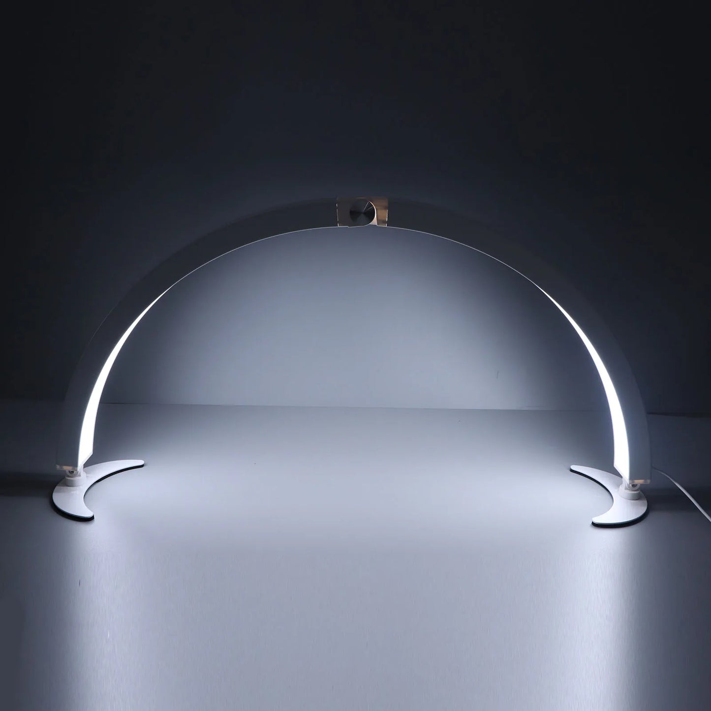 20 Inch Half Moon Nail Desk Lamp with Touch Control and Phone Clip