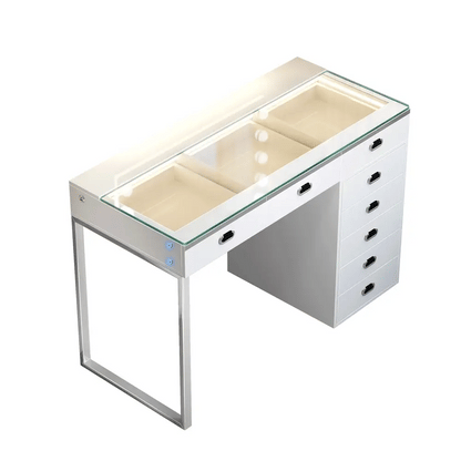 VanitiBar Royale | Luxury Vanity Desk with 8 Drawers