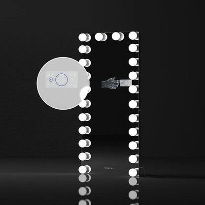 LUXE Monroe Hollywood Full Length Mirror with 24 Dimmable LED Bulbs & Bluetooth - LP Replenish