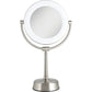 LED Lighted Makeup Mirror with 1x/10x Magnification and Swivel Design for Vanity Desk - LP Replenish