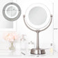 LED Lighted Makeup Mirror with 1x/10x Magnification and Swivel Design for Vanity Desk - LP Replenish