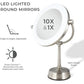 LED Lighted Makeup Mirror with 1x/10x Magnification and Swivel Design for Vanity Desk - LP Replenish