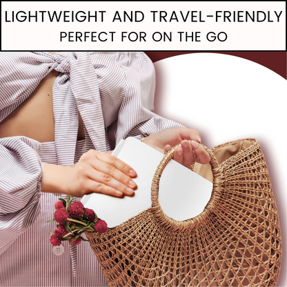 VanitiGlow Portable LED Travel Vanity Mirror – USB Rechargeable, Touch‑Dimmer, Mini & Regular